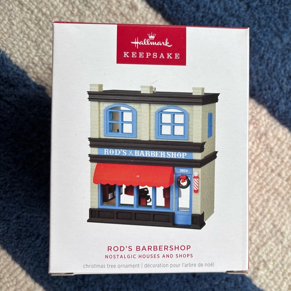 Hallmark Keepsake Rod's Barbershop —2024 ; Nostalgic Houses & Shops series (#41)